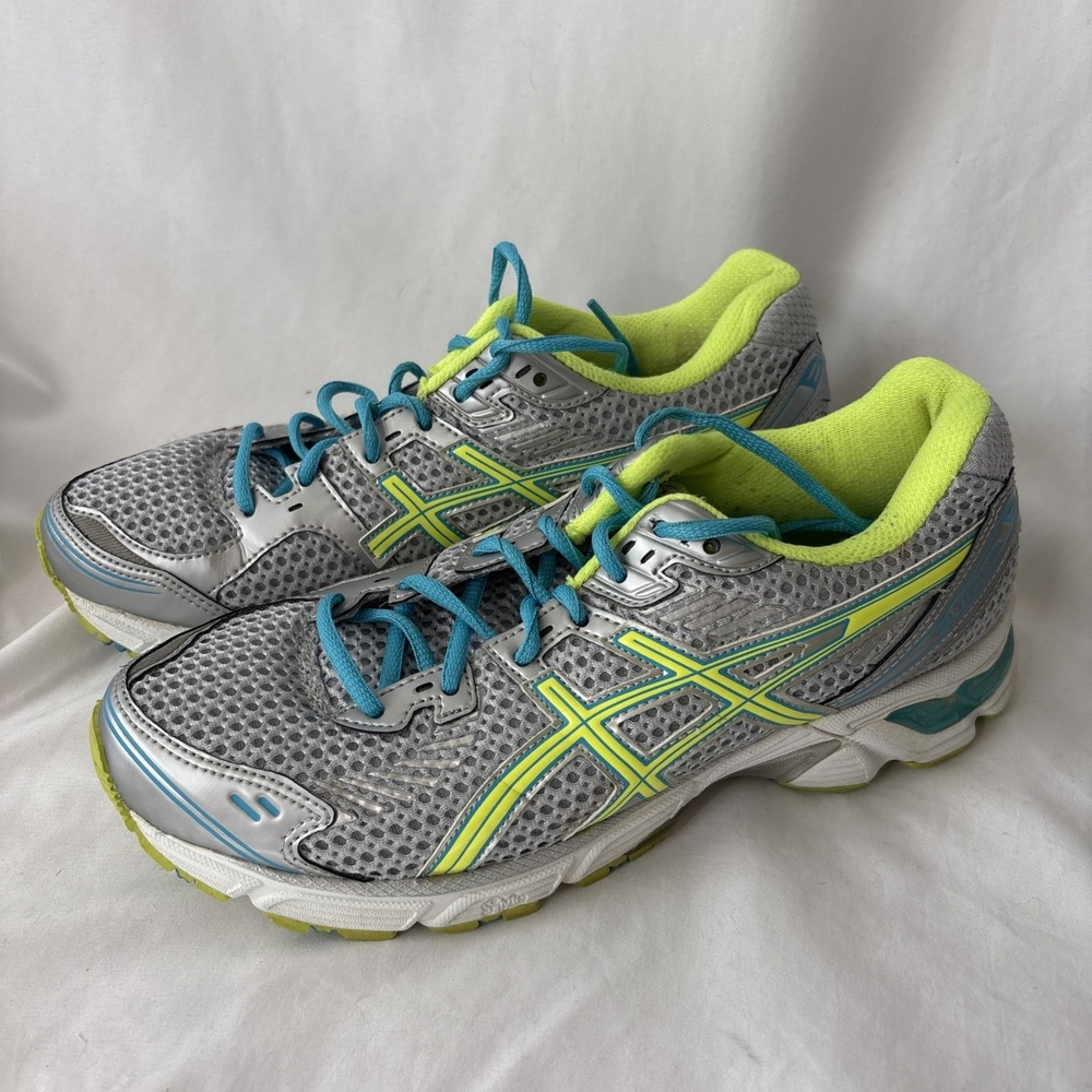 Asics Gel-Titanium Women's 8.5 Athletic Lace Up Running Shoes T3B6Q Silver Blue‎